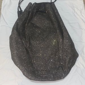 Victoria Secret gold and black shine shoulder bag
